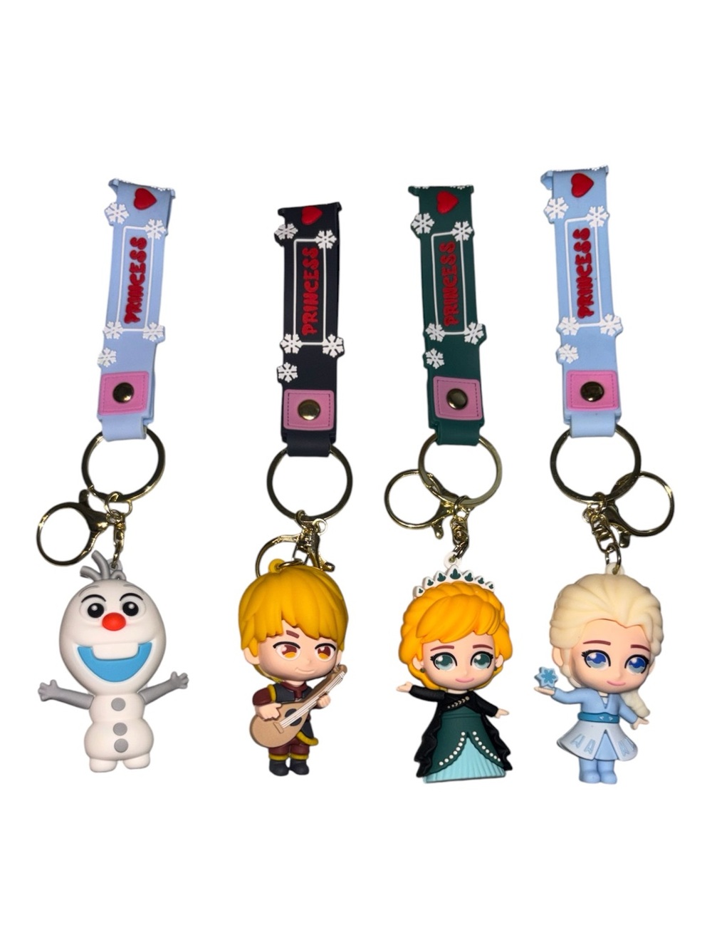 Novelty Princess Wristlet Keychains Set
